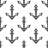 Sea anchor seamless pattern