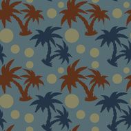 Seamless pattern with coconut palm trees N18