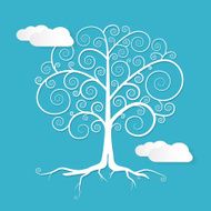 Abstract Vector Tree Illustration N3
