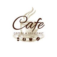 cafe logo with hand drawn coffee cup N2
