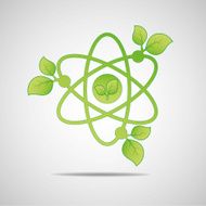 Ecology web icons atom green