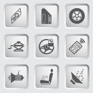 Car part and service icons set 5