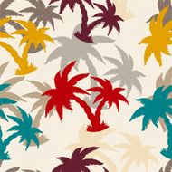 Seamless pattern with coconut palm trees N20