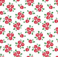 Seamless pattern with red roses Vector illustration N2