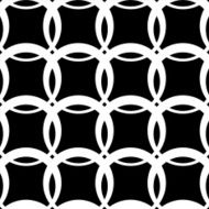 Geometric seamless pattern with circles in black and white N2