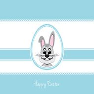 happy easter bunny white egg N6