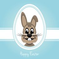 happy easter bunny white egg N7