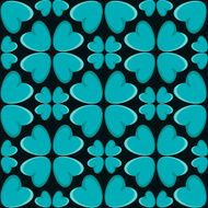 Seamless pattern with four leaf lucky clovers N5