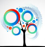 Abstract funny tree with round shapes Vector