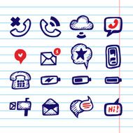 Communication icons set N19