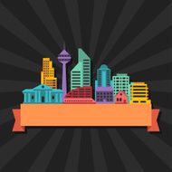 Cityscape background with buildings N7