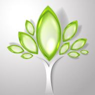 Abstract tree with transparent leaves