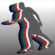 Vector silhouette of a man N1132