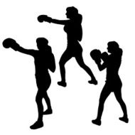 Vector silhouette of woman N533