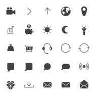 Set icons for business communication web N4