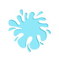 Water blot splash Inkblot Flat design style