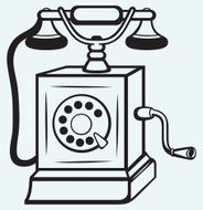Vintage old telephone
