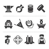 Set of blacksmithing icons