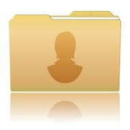Folder with female silhouette