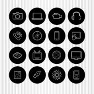 vector multimedia icons N2
