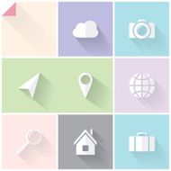 Two-colored flat icons N3