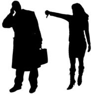 Vector silhouettes of businessmen N26