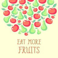 Inspiration quote with fruit background