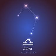 Vector zodiac horoscope - Libra N2