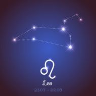 Vector zodiac horoscope - Leo N2