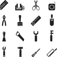 Silhouette Building and Construction Tools icons N2
