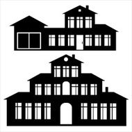 classic house icon set isolated on white background N4