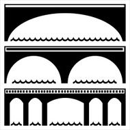 bridge icons isolated on white background