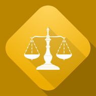 Vector icon of Old Scales with a long shadow