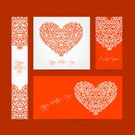 Set of valentine cards for your design N5