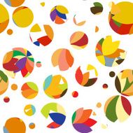seamless bright pattern of circles and dots