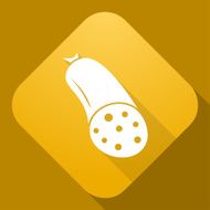 Vector icon of Sausages with a long shadow N2