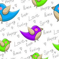 texture with birds in love N2