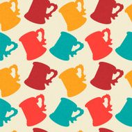 Seamless pattern with mugs N3