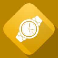 Vector icon of Watch with a long shadow