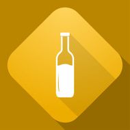 Vector icon of Bottle with a long shadow