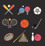 Abstract style sports equipment