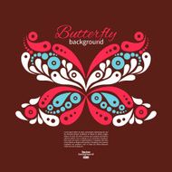 Background with beautiful butterfly