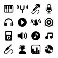music icons set N4