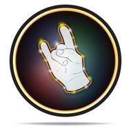 Rock hand sign Vector icon