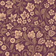 Vector seamless vintage floral pattern N19