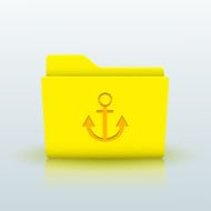 Vector yellow folder on blue background Eps10 N41