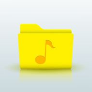 Vector yellow folder on blue background Eps10 N43