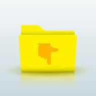 Vector yellow folder on blue background Eps10 N45
