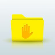 Vector yellow folder on blue background Eps10 N46