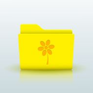 Vector yellow folder on blue background Eps10 N48